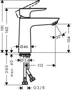Talis E 110 Coolstart Single-Lever Washbasin Mixer Tap