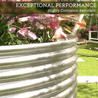 Tall 8x4FT Corrugated Galvanized Steel Raised Garden Bed (2 Pack)