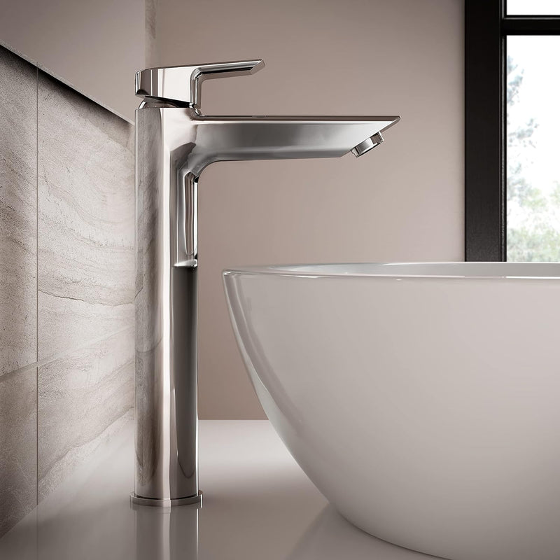 Tall Basin Mixer Without Pop Up Waste Chrome