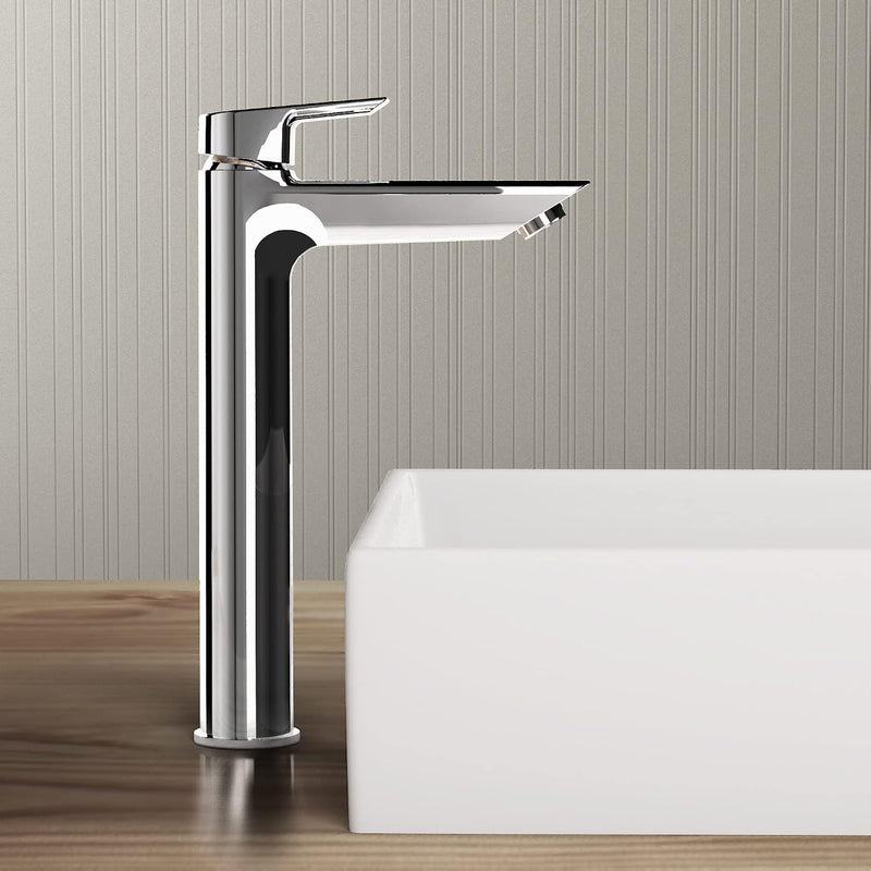 Tall Basin Mixer Without Pop Up Waste Chrome