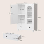 Tall Bathroom Cabinet Slim Storage Reversible Door