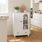 Tall Bathroom Cabinet Slim Storage Reversible Door