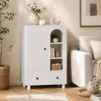 Tall Bathroom Cabinet Slim Storage Reversible Door