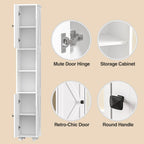 Tall Bathroom Cabinet Storage 180x30x30CM Cupboards Slim
