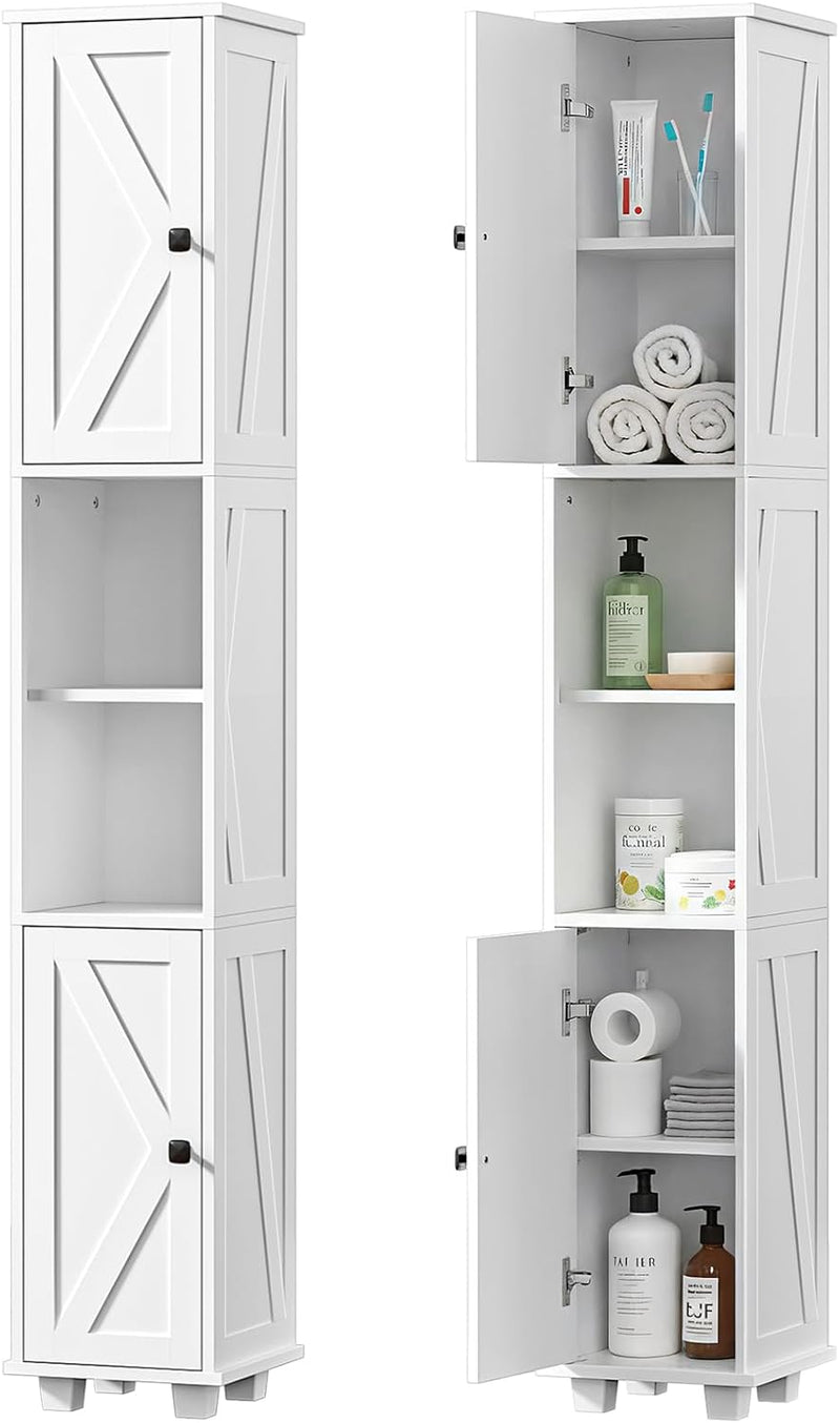 Tall Bathroom Cabinet Storage 180x30x30CM Cupboards Slim