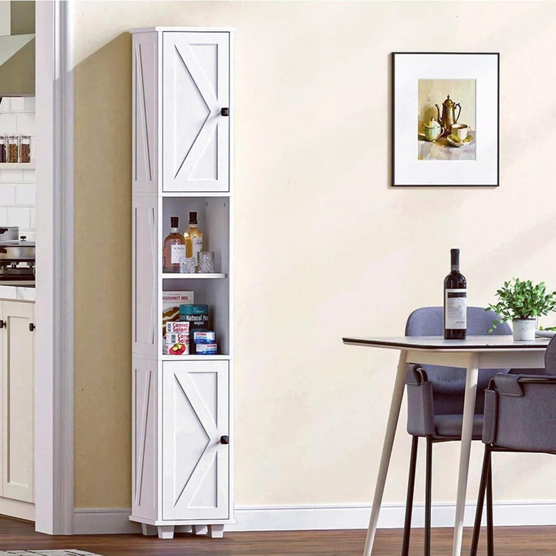 Tall Bathroom Cabinet Storage 180x30x30CM Cupboards Slim