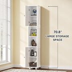 Tall Bathroom Cabinet Storage 180x30x30CM Cupboards Slim
