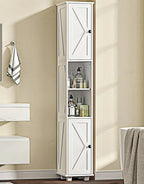 Tall Bathroom Cabinet Storage 180x30x30CM Cupboards Slim