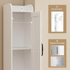Tall Bathroom Storage Cabinet Slim Unit with Adjustable