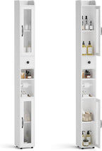 Tall Bathroom Storage Cabinet Slim Unit with Adjustable