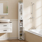 Tall Bathroom Storage Cabinet Slim Unit with Adjustable