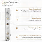 Tall Bathroom Storage Cabinet Slim Unit with Adjustable
