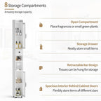 Tall Bathroom Storage Cabinet Slim Unit with Adjustable