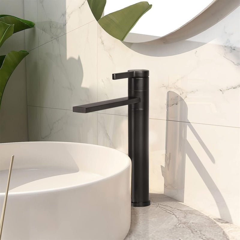 Tall Bathroom Tap 360° Swivel Spout Countertop Basin
