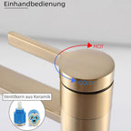 Tall Bathroom Tap Swivel Spout Countertop Basin Mixer