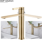Tall Bathroom Tap Swivel Spout Countertop Basin Mixer