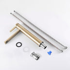 Tall Bathroom Tap Swivel Spout Countertop Basin Mixer