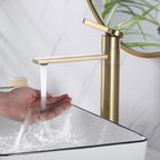 Tall Bathroom Tap Swivel Spout Countertop Basin Mixer