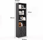 Tall Bookshelf 6 Tier Bookcase with Cabinet Doors