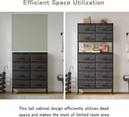 Tall Chest of 12 Drawers Bedroom Storage Cabinet