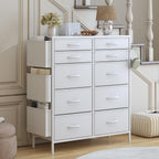 Tall Chest of Drawers 10 Fabric Dresser