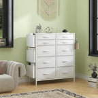 Tall Chest of Drawers 10 Fabric Dresser