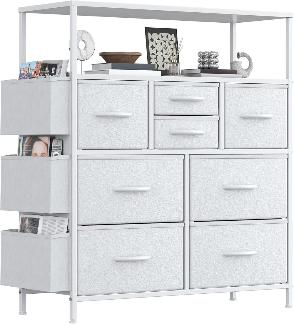 Tall Chest of Drawers 8 Fabric Dresser