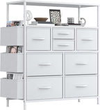 Tall Chest of Drawers 8 Fabric Dresser