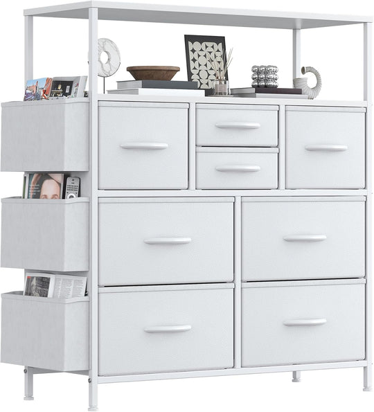 Tall Chest of Drawers 8 Fabric Dresser