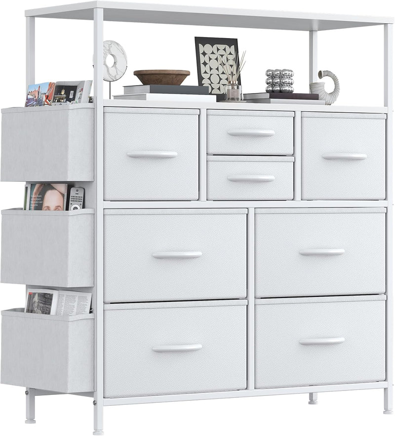 Tall Chest of Drawers 8 Fabric Dresser