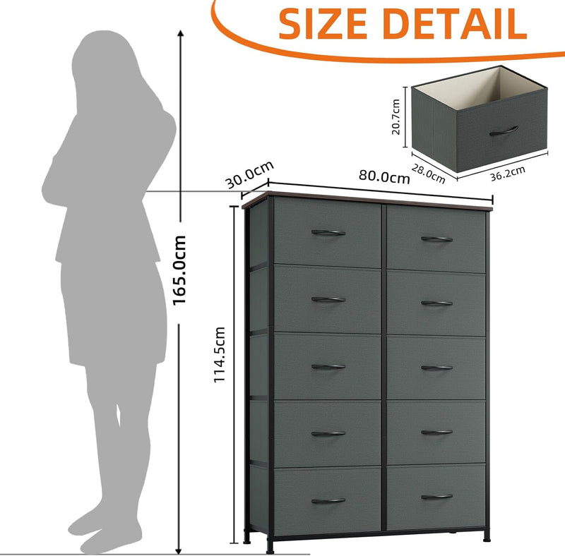 Chest of Drawers for Bedroom 10 Fabric