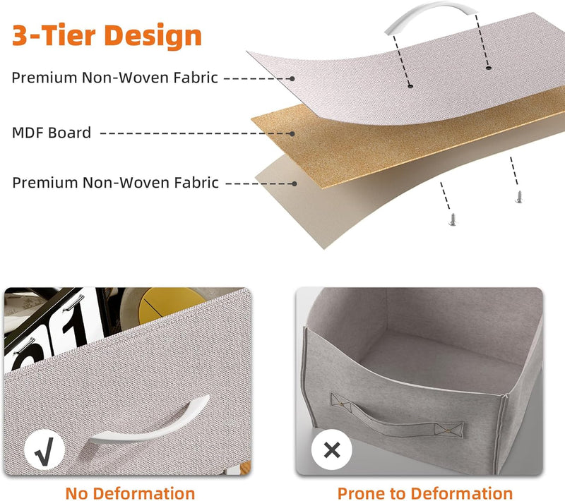 Chest of Drawers for Bedroom 10 Fabric Tall