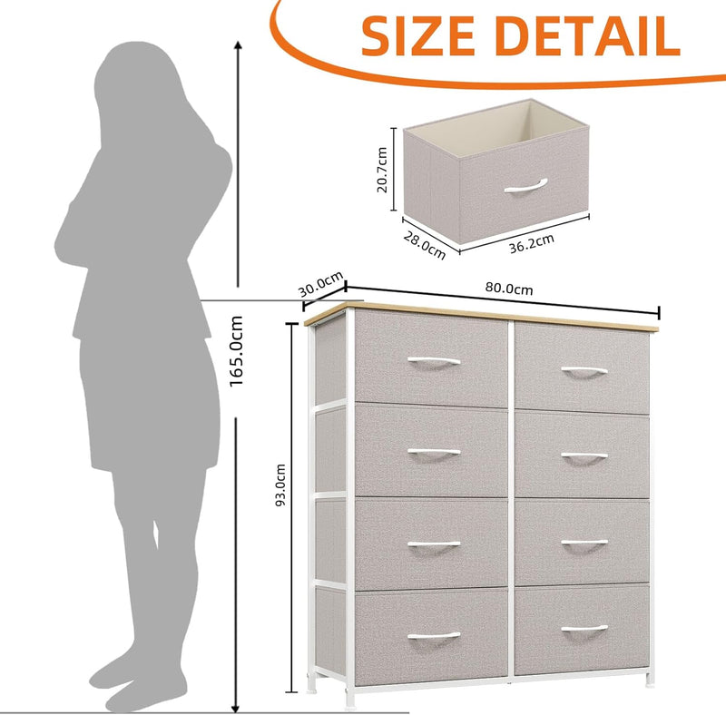 Chest of Drawers for Bedroom 10 Fabric Tall