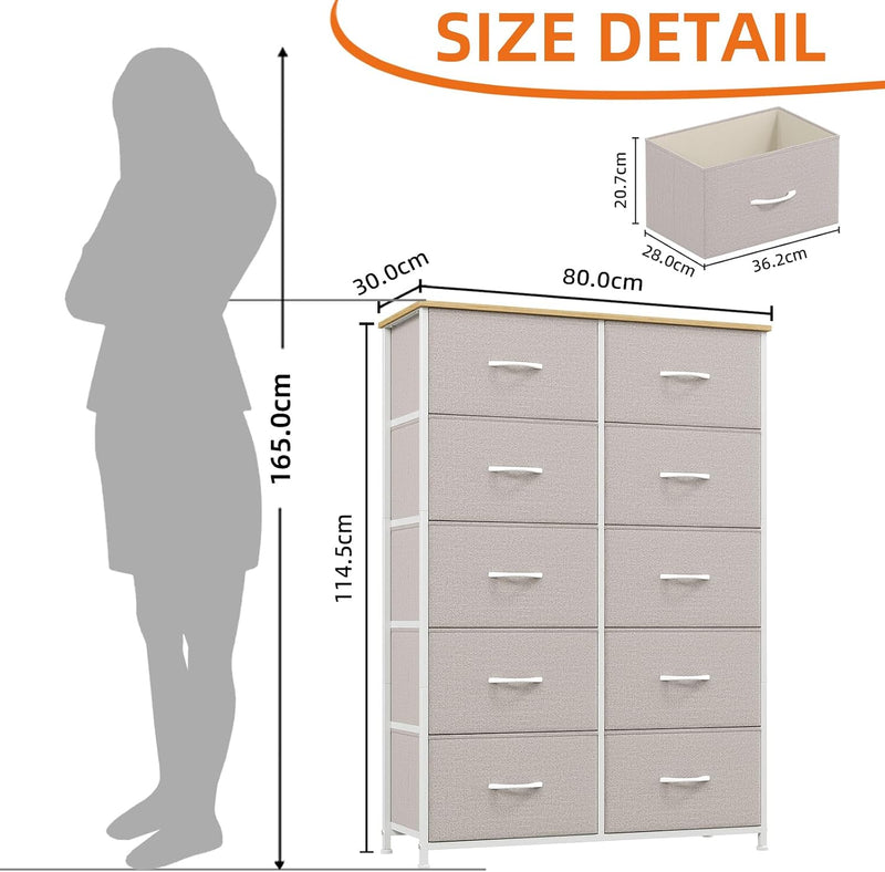 Chest of Drawers for Bedroom 10 Fabric