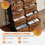 Chest of Drawers for Bedroom 10 Fabric Tall