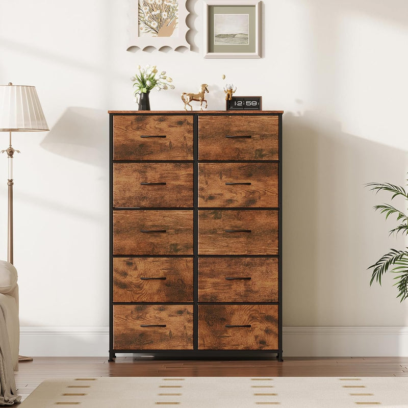 Chest of Drawers for Bedroom 10 Fabric Tall