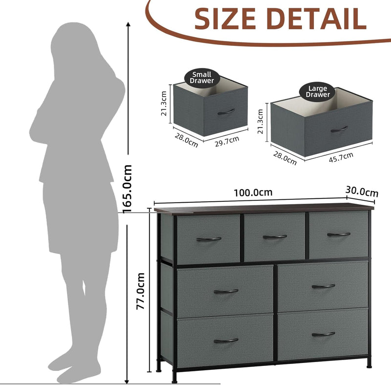 Chest of Drawers for Bedroom 7 Fabric