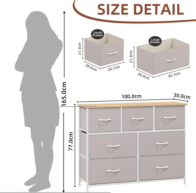 Chest of Drawers for Bedroom 7 Fabric