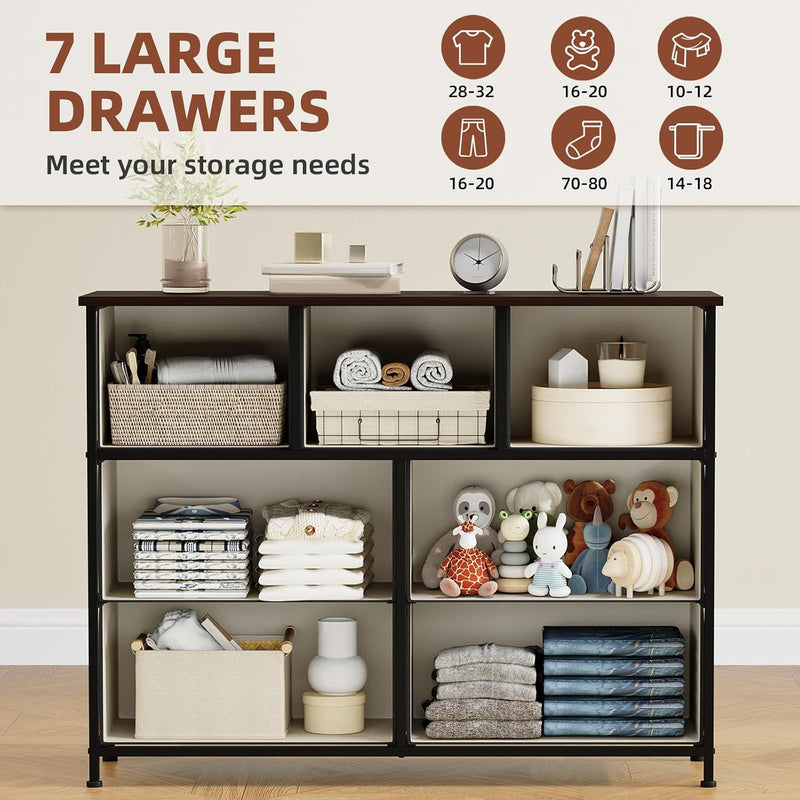 Chest of Drawers for Bedroom 7 Fabric
