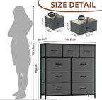 Chest of Drawers for Bedroom 7 Fabric