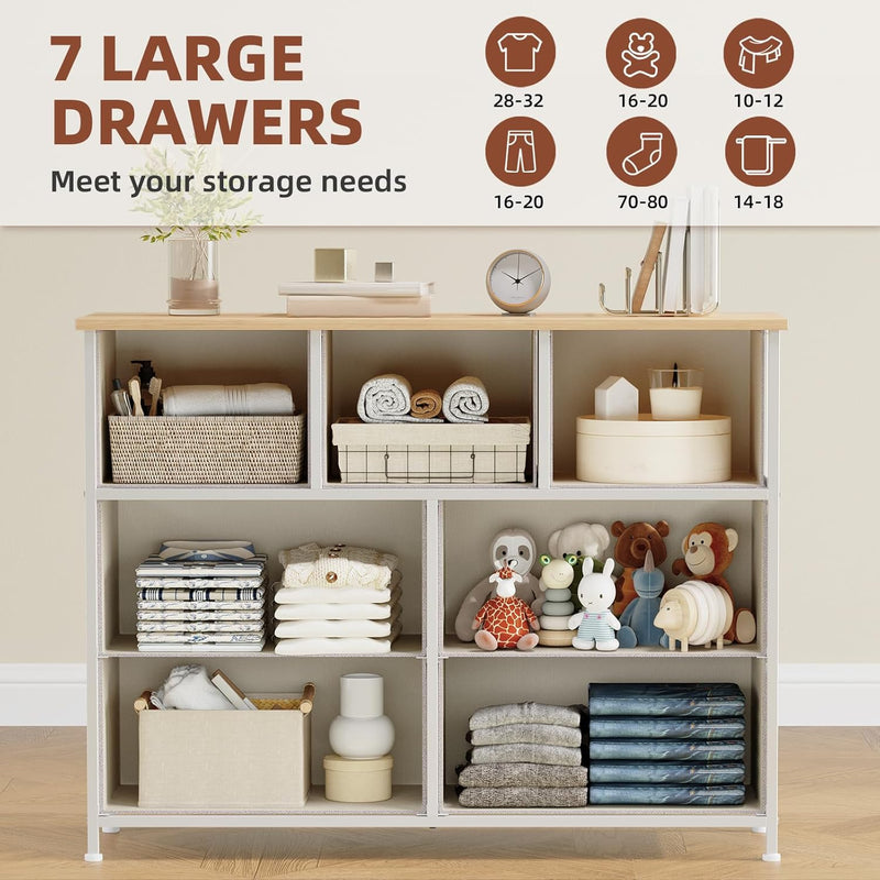 Chest of Drawers for Bedroom 7 Fabric