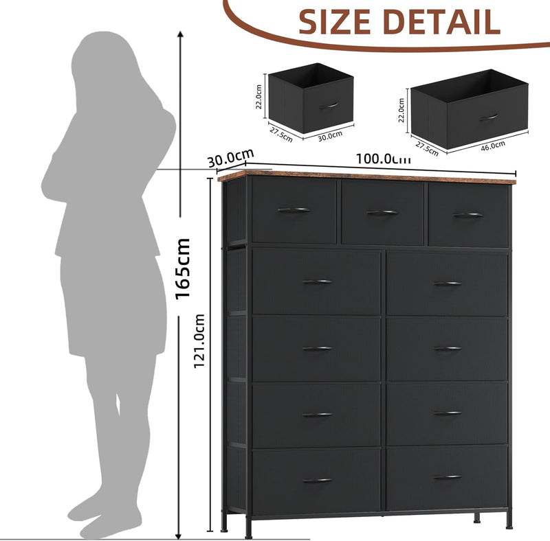 Chest of Drawers for Bedroom 9 Fabric Tall