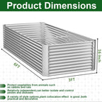 Tall Corrugated Galvanized Steel Raised Garden Bed (2 Pack)