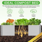 Tall Corrugated Galvanized Steel Raised Garden Bed (2 Pack)