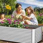 Tall Corrugated Galvanized Steel Raised Garden Bed (2 Pack)