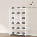 Tall Industrial Etagere Bookcase Modern Wood Large Open