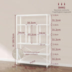 Tall Industrial Etagere Bookcase Modern Wood Large Open