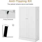 Tall Kitchen Cupboard Pantry Storage Cabinet with 4