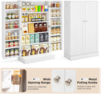 Tall Kitchen Cupboard Pantry Storage Cabinet with 4