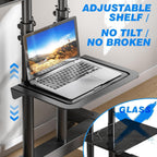 Tall Mobile TV Stand on Wheels Castors